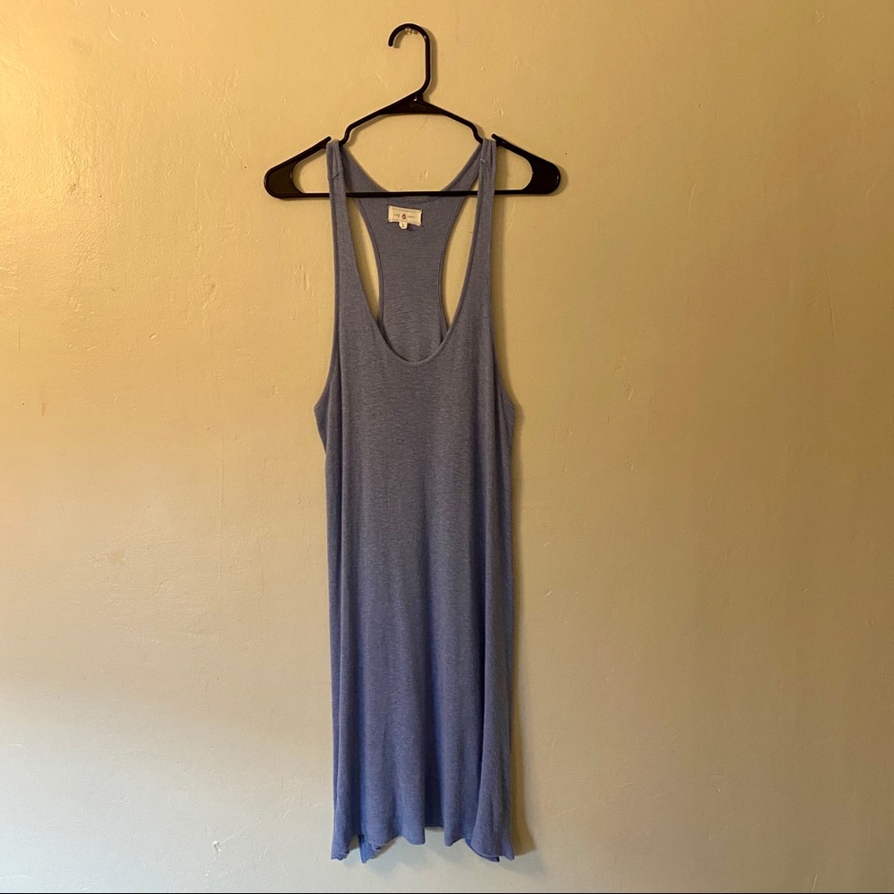 Loose ribbed racerback dress